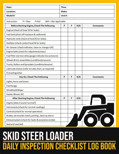 compact track loader pre-use inspection checklist|Skid Steer Loader and Compact Track Loader Service Checklist.